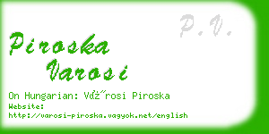piroska varosi business card
